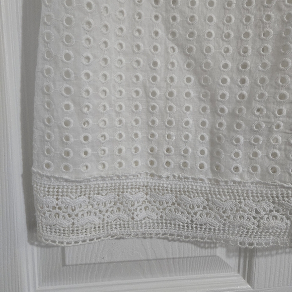 NEW Laffaire Crocheted Tank Top Women's Size Large White Cotton - Picture 7 of 15